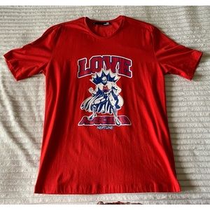 Moschino Red Neptune graphic T-shirt.